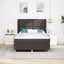 Box spring seng med hovedgærde Mørk Brun 200 x 160 cm Stof