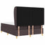 Box spring seng med hovedgærde Mørk Brun 200 x 160 cm Stof