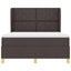 Box spring seng med hovedgærde Mørk Brun 200 x 160 cm Stof