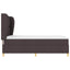 Box spring seng med hovedgærde Mørk Brun 200 x 160 cm Stof