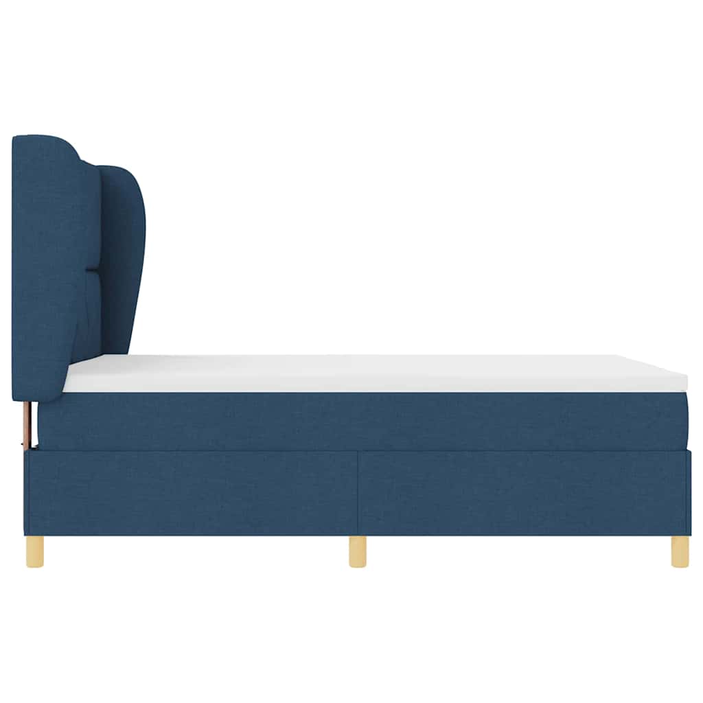 Box spring seng med hovedgærde Blå 200 x 160 cm Stof