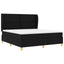 Box spring seng med hovedgærde Sort 200 x 180 cm Stof