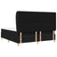 Box spring seng med hovedgærde Sort 200 x 180 cm Stof