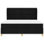 Box spring seng med hovedgærde Sort 200 x 180 cm Stof