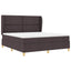 Box spring seng med hovedgærde Mørk Brun 200 x 180 cm Stof