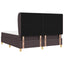 Box spring seng med hovedgærde Mørk Brun 200 x 180 cm Stof