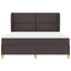Box spring seng med hovedgærde Mørk Brun 200 x 180 cm Stof