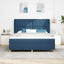 Box spring seng med pude med hovedgærde Blå 200 x 180 cm Stof