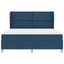 Box spring seng med pude med hovedgærde Blå 200 x 180 cm Stof