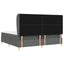 Box spring seng med hovedgærde Mørkegrå 200 x 200 cm Stof