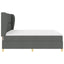 Box spring seng med hovedgærde Mørkegrå 200 x 200 cm Stof