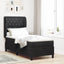 Box spring seng med madras Sort 200 x 80 cm Fløjl