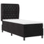 Box spring seng med madras Sort 200 x 80 cm Fløjl