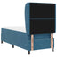 Box spring seng med hovedgærde Mørk blå 200 x 80 cm Fløjl
