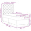 Box spring seng med madras Lyserød 200 x 80 cm Fløjl