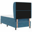 Box spring seng med hovedgærde Mørk blå 190 x 90 cm Fløjl