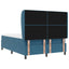 Box spring seng med hovedgærde Mørk blå 200 x 140 cm Fløjl
