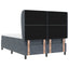 Box spring seng med hovedgærde Mørkegrå 200 x 160 cm Fløjl