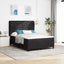Box spring seng med madras Sort 200 x 160 cm Fløjl