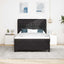 Box spring seng med madras Sort 200 x 160 cm Fløjl