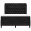 Box spring seng med madras Sort 200 x 160 cm Fløjl