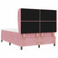 Box spring seng med madras Lyserød 200 x 160 cm Fløjl