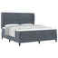 Box spring seng med hovedgærde Mørkegrå 200 x 180 cm Fløjl