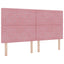 Box spring seng med hovedgærde Lyserød 200 x 180 cm Fløjl