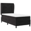 Box spring seng med hovedgærde Sort 200 x 80 cm Fløjl