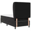 Box spring seng med hovedgærde Sort 200 x 80 cm Fløjl
