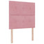 Box spring seng med hovedgærde Lyserød 190 x 90 cm Fløjl
