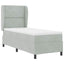 Box spring seng med hovedgærde Lysegrå 200 x 80 cm Fløjl