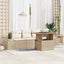 Havesofa Sæt 5 stk. Beige og creme