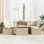 Havesofa Sæt 7 stk. Beige polyrattan