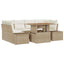 Havesofa Sæt 7 stk. Beige polyrattan