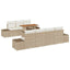 Havesofa Sæt 8 stk. Beige polyrattan