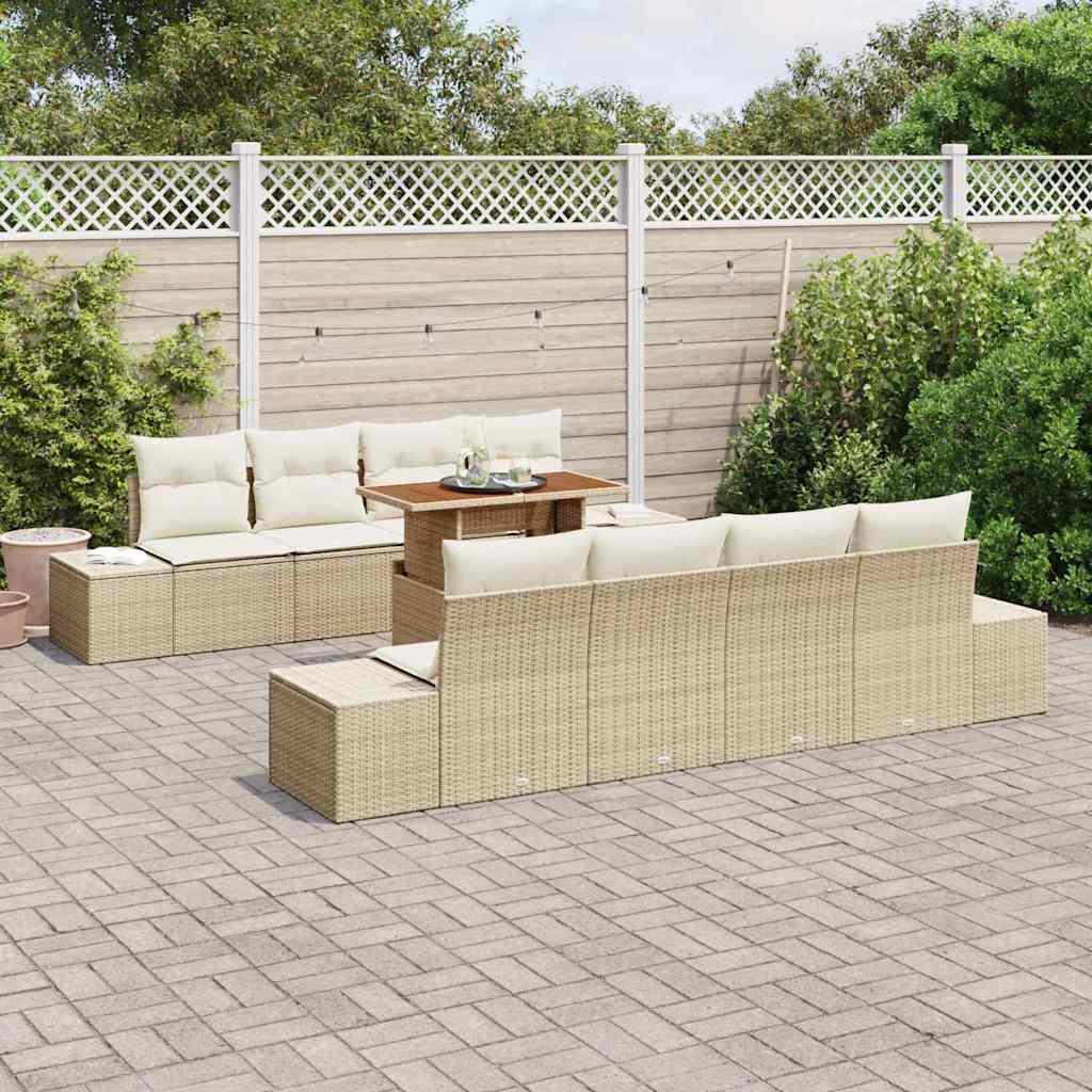 Have Spisebordssæt med pude 9 pcs Beige og creme