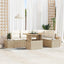 Havesofa Sæt 6 stk. Beige og creme
