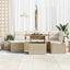 Havesofa Sæt 7 pcs Beige og creme