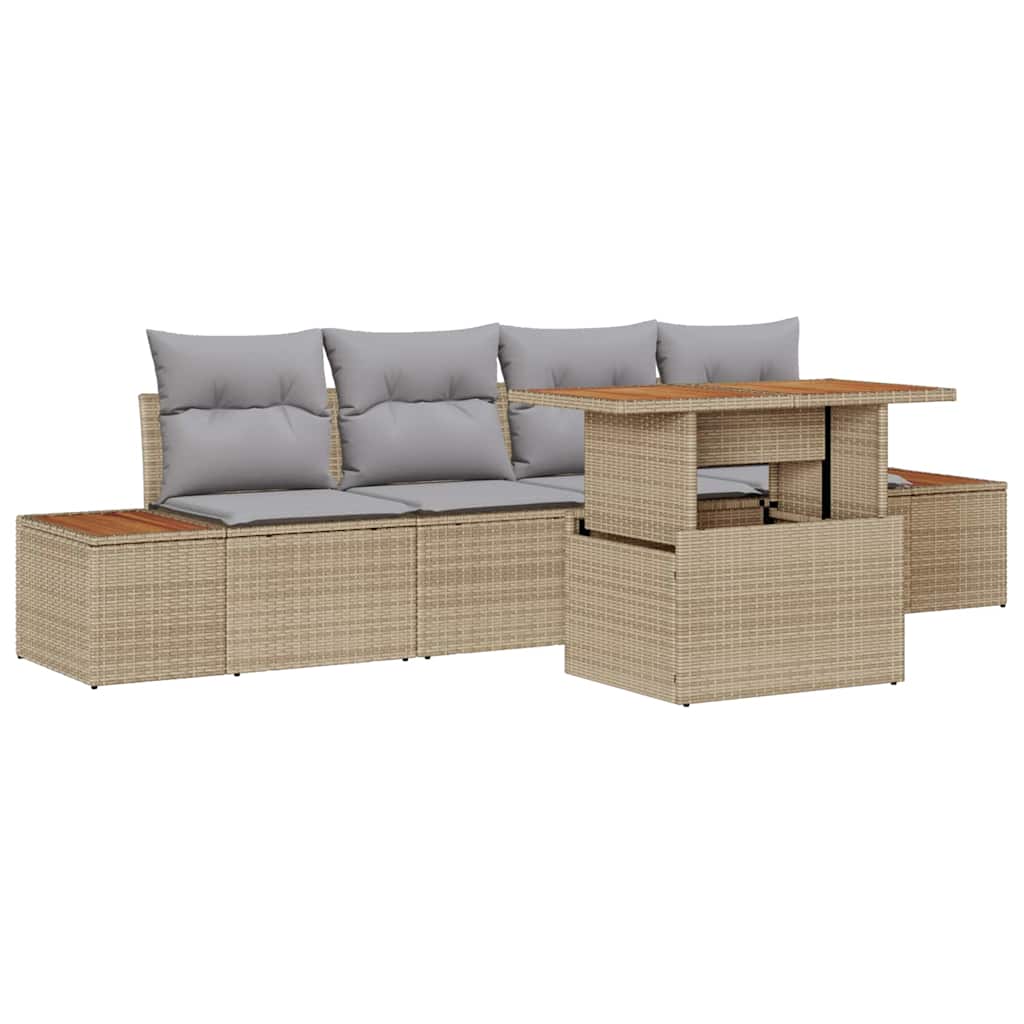 Have Spisebordssæt med pude 5 pcs Beige og grå