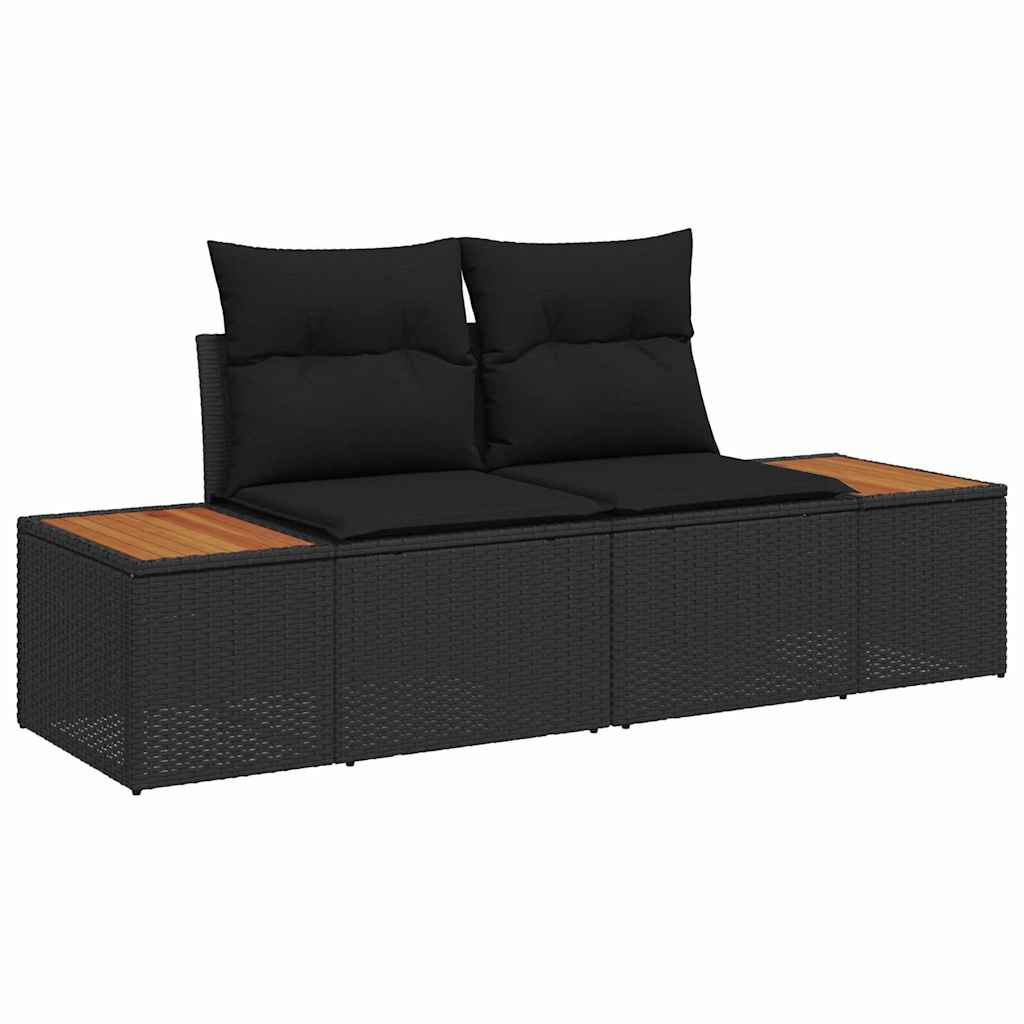 Havesofa Sæt 6 stk. Sort og Brunt