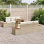 Havesofa Sæt 7 stk. Beige og creme
