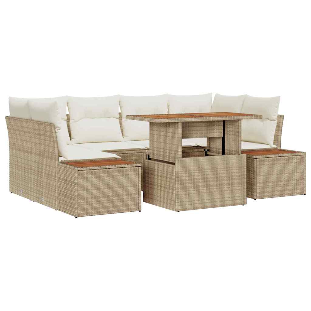 Havesofa Sæt 9 stk. Beige og creme