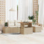 Havesofa Sæt 6 pcs Beige og creme