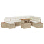 Havesofa Sæt 9 stk. Beige og creme