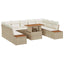 Havesofa Sæt 10 stk. Beige og creme