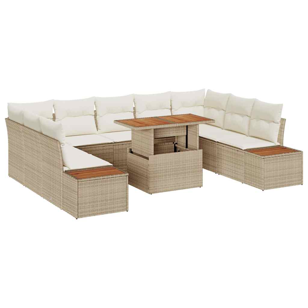 Havesofa Sæt 10 stk. Beige og creme