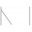 Indlejret hegnspost 52 pcs Grå Pulverlakeret stål