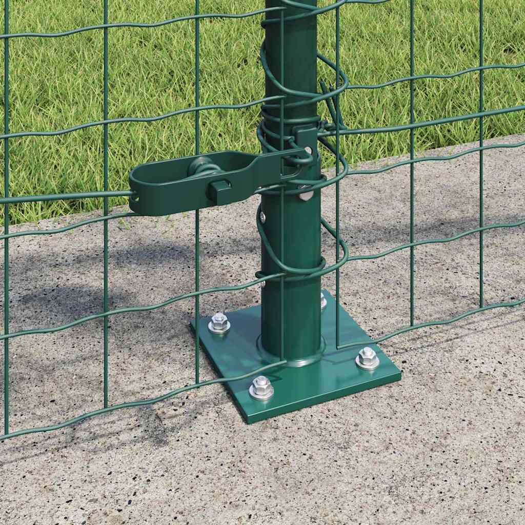 Hegn stang med beton base 26 stk. Grøn Pulverlakeret stål