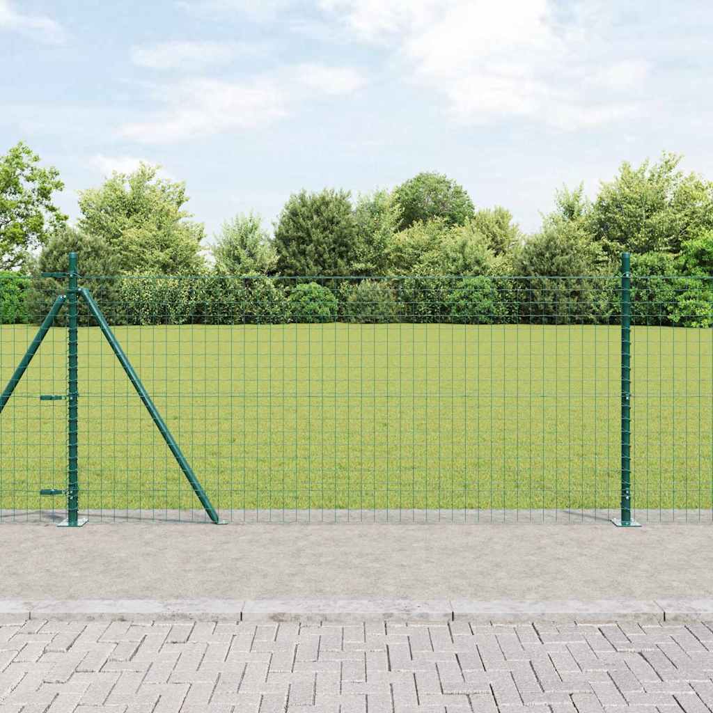 Hegn stang med beton base 26 stk. Grøn Pulverlakeret stål